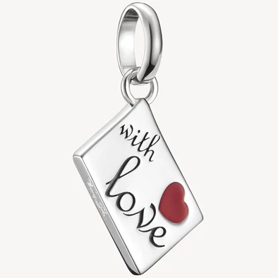 Thomas Sabo Connect ezüst levél charm "with love" felirattal - CC1268-664-10
