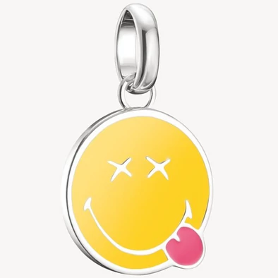 Thomas Sabo Connect SMILEYWORLD® sárga emoji charm - CC1292-664-4 Thomas Sabo Connect SMILEYWORLD® sárga emoji charm - CC1292-664-4