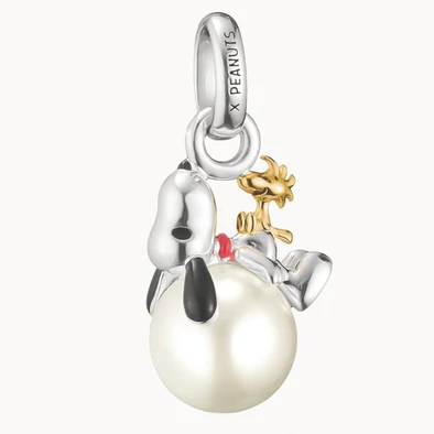 Thomas Sabo  Mikulás Snoopy és Woodstock egy gyöngyön PEANUTS Connect charm - CC1308-427-14