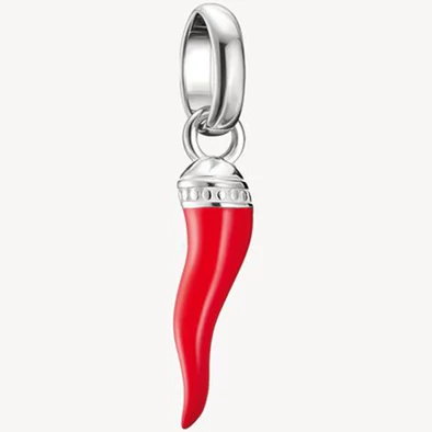 Thomas Sabo piros cornicello charm - CC1328-007-10