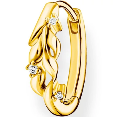 Thomas Sabo sárga arany bájos levelek fél pár fülbevaló - CR681-414-14