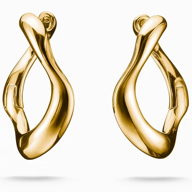 Thomas Sabo sárga arany organikus karika fülbevaló - CR754-413-39 - Natural Beauty