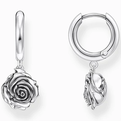 Thomas Sabo ezüst rózsa páros karika fülbevaló - CR757-637-21