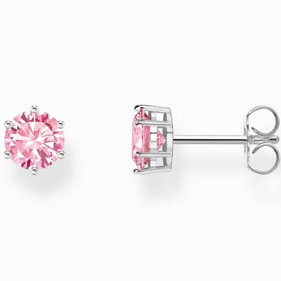 Thomas Sabo rózsaszín cirkónia köves ezüst fülbevaló - H2301-051-9