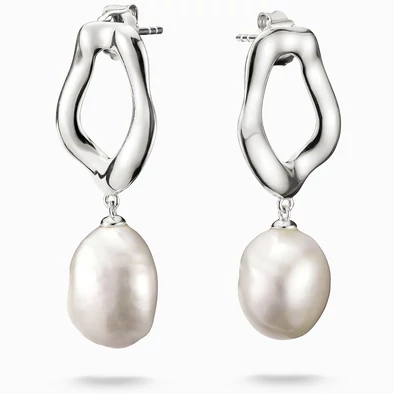 Thomas Sabo ezüst organikus gyöngy fülbevaló - H2322-082-14 - Natural Beauty