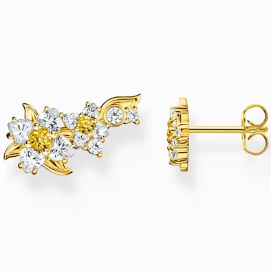 Thomas Sabo aranyozott százszorszépek fülbevaló cirkóniával - H2324-414-4