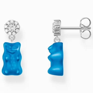 Thomas Sabo ezüst fülbevaló lógó kék Haribo gumimacival - H2330-052-1