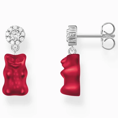 Thomas Sabo ezüst fülbevaló lógó piros Haribo gumimacival - H2330-052-10