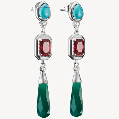 Thomas Sabo elyndra színes kövek függő fülbevaló - H2332-405-7