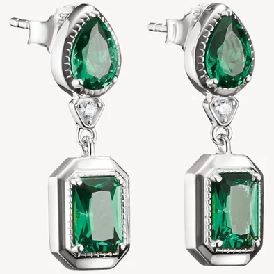 Thomas Sabo elyndra zöld köves függő fülbevaló - H2334-166-6