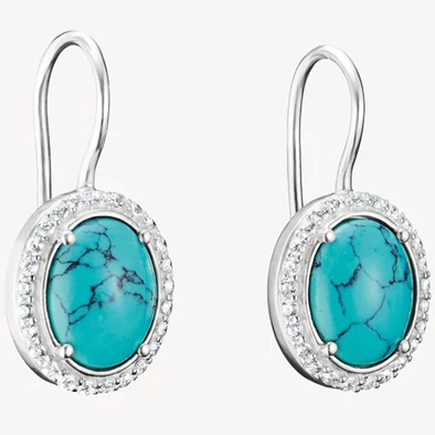 Thomas Sabo ovális türkiz fülbevaló - H2337-405-17