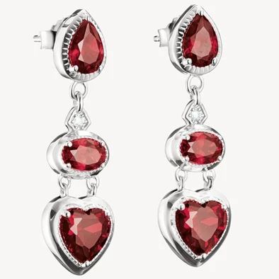 Thomas Sabo elyndra piros szív függő ezüst fülbevaló - H2341-051-10