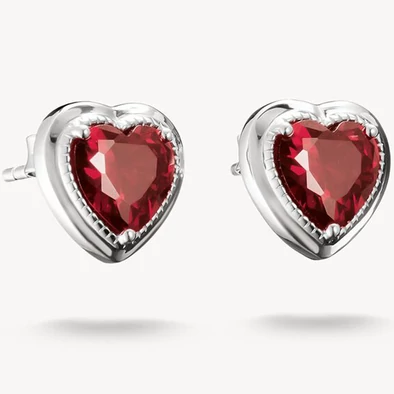 Thomas Sabo elyndra piros kis szív ezüst fülbevaló - H2344-051-10