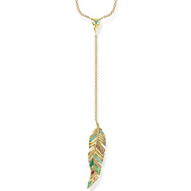 Thomas Sabo függő toll medálos sárga arany nyaklánc - KE1748-471-7-L45