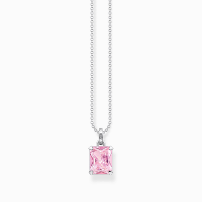 Thomas Sabo ezüst nyaklánc rózsaszín kő medállal - KE1964-051-9-L45V