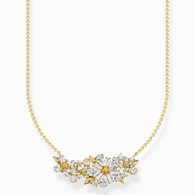 Thomas Sabo aranyozott százszárszép nyaklánc cirkóniával - KE2085-414-4-L45V Thomas Sabo aranyozott százszárszép nyaklánc cirkóniával - KE2085-414-4-L45V