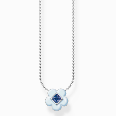 Thomas Sabo kék virágos nyaklánc - KE2185-496-1-L45v