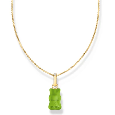 Thomas Sabo x HARIBO zöld gumimaci arany nyaklánc - KE2209-414-6-L45V