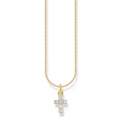 Thomas Sabo aranyozott kereszt nyaklánc - KE2226-414-14-L45V