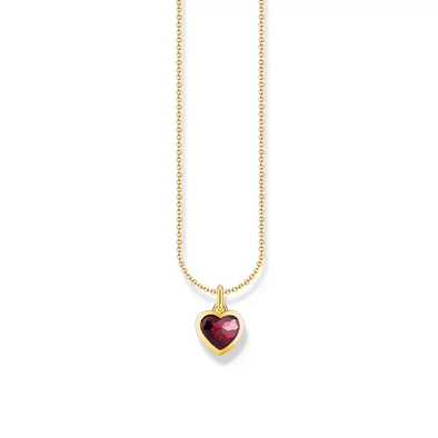 Thomas Sabo aranyozott nyaklánc piros szív medállal - KE2268-414-10-L45V