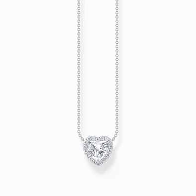 Thomas Sabo ezüst nyaklánc áttetsző cirkónia szív medállal - KE2280-051-14-L45V