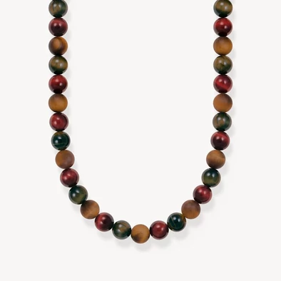 Thomas Sabo tigrisszem gyöngyös talizmán nyaklánc - KE2304-826-7