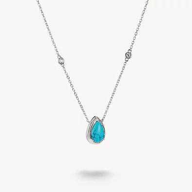 Thomas Sabo elyndra türkiz csepp köves ezüst nyaklánc - KE2331-405-17