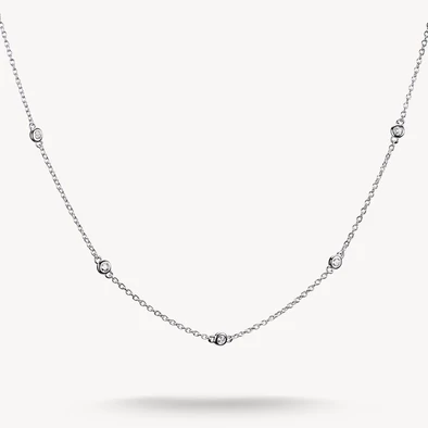 Thomas Sabo ezüst nyaklánc cirkónia kövekkel - KE2340-051-14