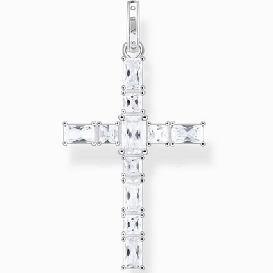 Thomas Sabo áttetsző cirkónika köves ezüst kereszt medál - PE939-051-14