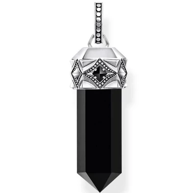 Thomas Sabo Hexagon ónix medál - PE964-641-11