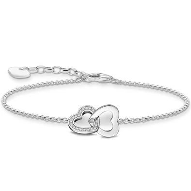 Thomas Sabo ezüst dupla szív karkötő - SCA150345