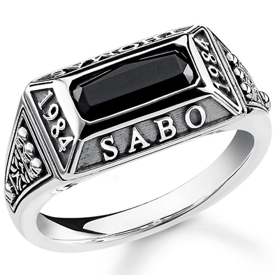 Thomas Sabo fekete köves férfi gyűrű - TR2243-698-11-64