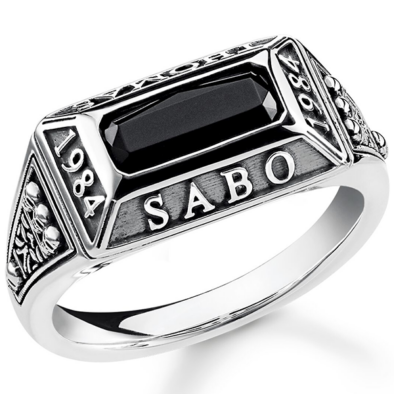 Thomas Sabo fekete köves férfi gyűrű - TR2243-698-11-64