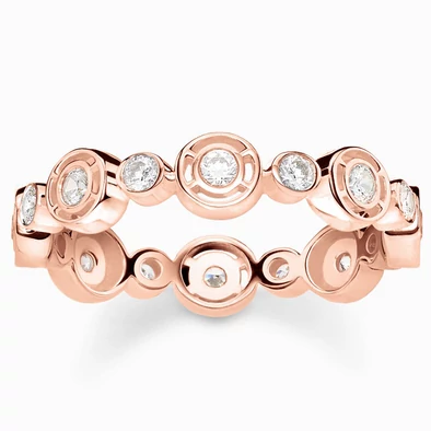 Thomas Sabo rozé arany gyűrű fehér kövekkel - TR2256-416-14-52