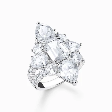 Thomas Sabo ezüst koktélgyűrű cirkóniával - TR2441-051-14-54