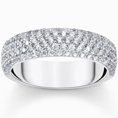 Thomas Sabo áttetsző cirkónia köves ezüst gyűrű - TR2460-051-14-52
