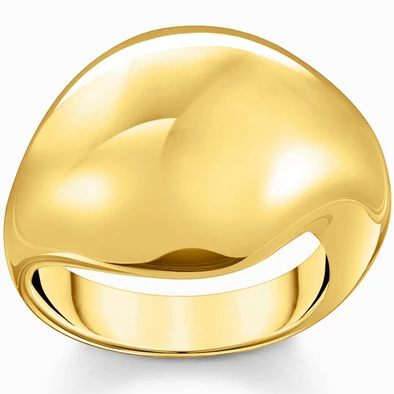 Thomas Sabo organikus csepp alakú aranyozott gyűrű - TR2470-413-39-56
