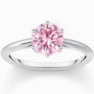 Thomas Sabo gyűrű rózsaszín cirkónia kővel - TR2474-051-9-52