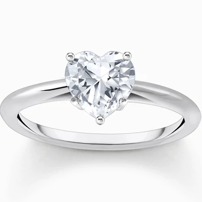 Thomas Sabo gyűrű áttetsző szív cirkónia kővel - TR2476-051-14-50