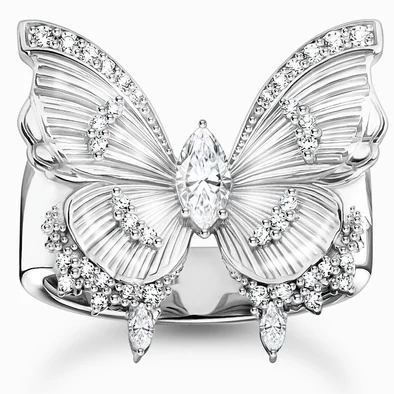 Thomas Sabo ezüst nagy pillangó gyűrű - TR2495-051-14-54 Thomas Sabo ezüst nagy pillangó gyűrű - TR2495-051-14-54
