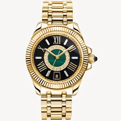 Thomas Sabo mystic island zöld malachit és arany színű női óra  - WA0400