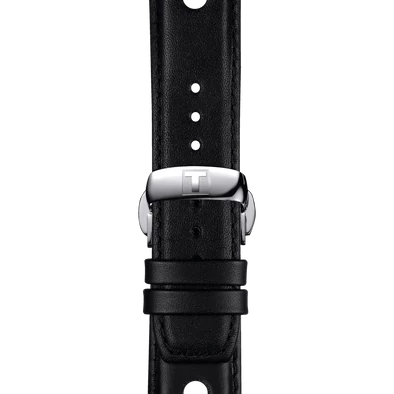 Tissot fekete bőr óraszíj 20 mm