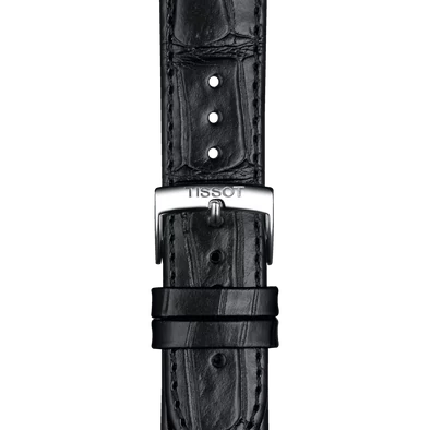 Tissot fekete bőr óraszíj 20 mm