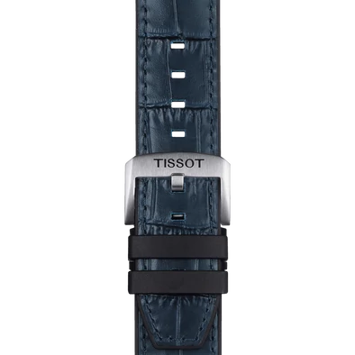 Tissot kék bőr és szilikon óraszíj 22mm