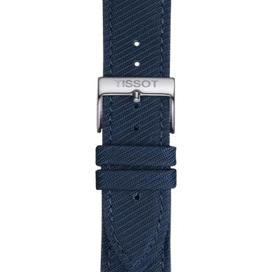 Tissot kék textil és bőr óraszíj 22 mm