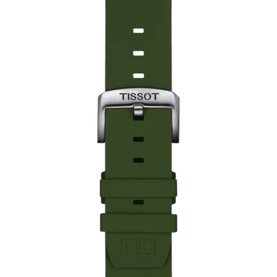 Tissot zöld szilikon óraszíj 22 mm