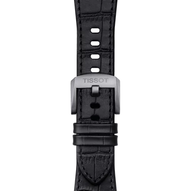 Tissot fekete bőr óraszíj PRX 40 mm órához