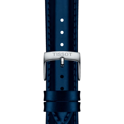 Tissot fényes kék szintetikus bőr óraszíj 18 mm