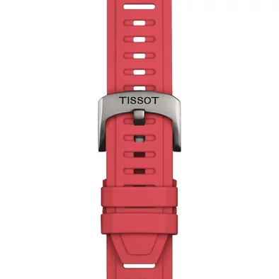 Tissot 21mm piros szilikon óraszíj - T852.049.243