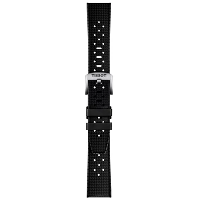 Tissot fekete szilikon óraszíj 20 mm